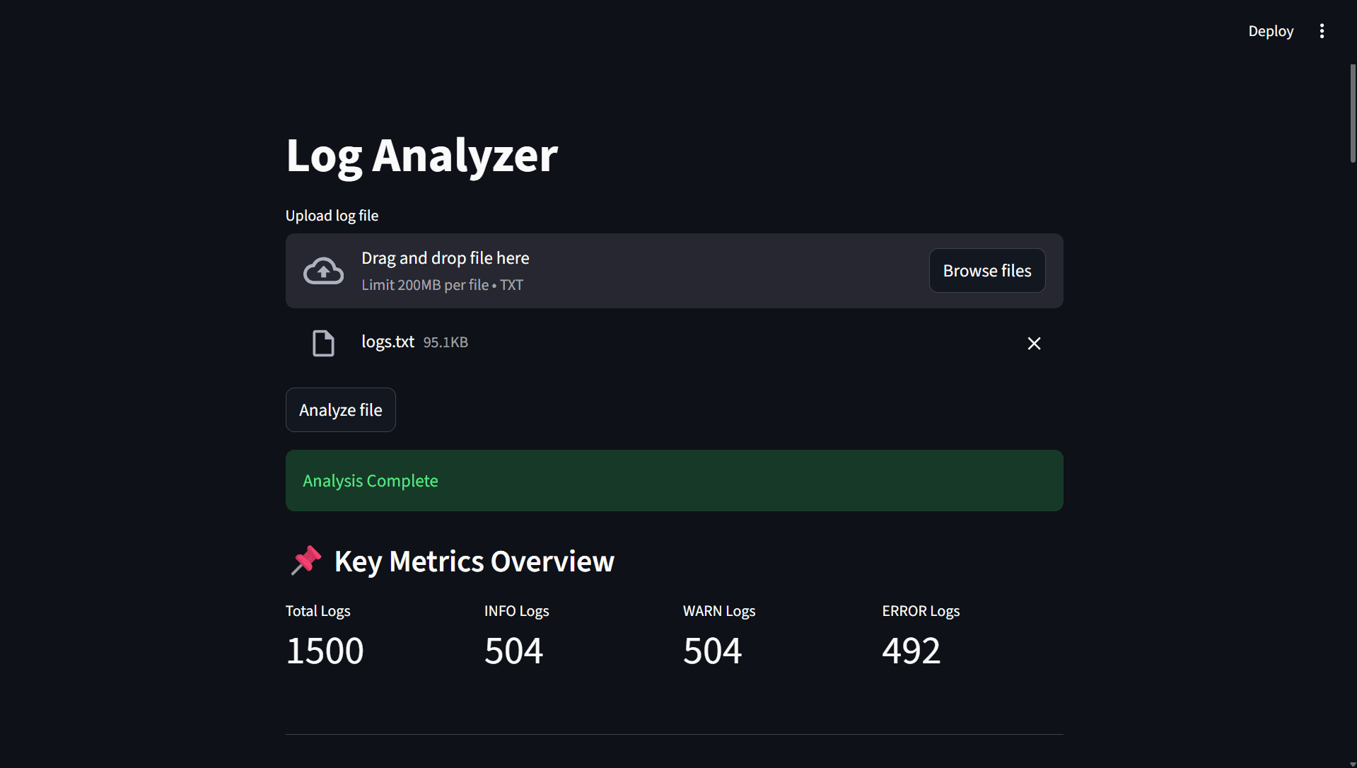 Log Analyzer preview